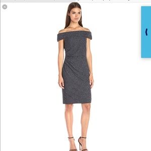NWT Eliza J off the shoulder glitter sheath dress